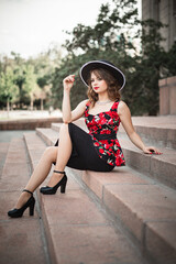 park woman fashion beautiful park