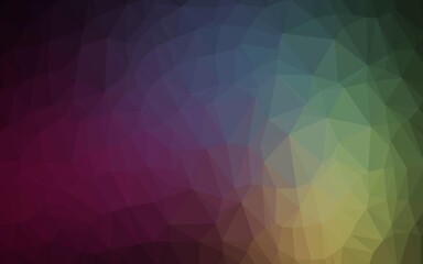 Dark Pink, Green vector abstract polygonal layout.