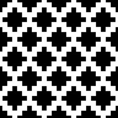 Inca crosses seamless pattern. Ethnic ornament. Folk background. Geometric wallpaper. Cross shapes image. Tribal motif. Ancient mosaic. Vector work. Digital paper, web design, textile print, abstract