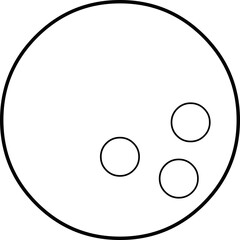 Vector illustration of bowling ball