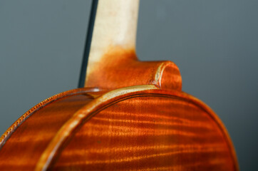 Antique violin macro details