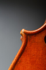 Antique violin macro details