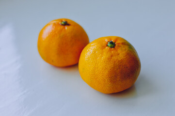 Tangerine, mandarin isolated on white background