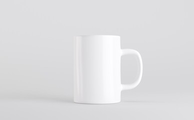White Coffee Mug Cup Mockup 3D Illustration 