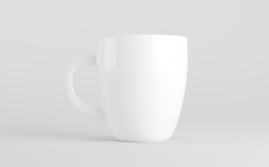 White Coffee Mug Cup Mockup 3D Illustration 