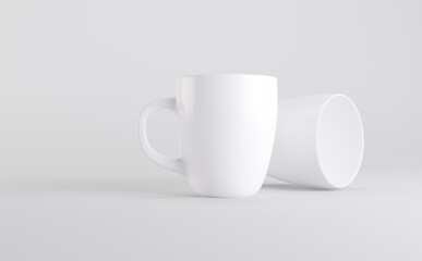 Obraz premium White Coffee Mug Cup Mockup 3D Illustration 