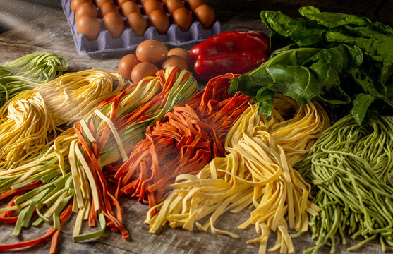 Pasta artesanal casera con puro huevo