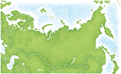ロシアとその周辺の地図