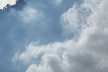 clouds with blue sky on the background with copy space for your text