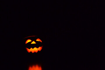 lamp pumpkin jack o lantern decoration for halloween in the dark