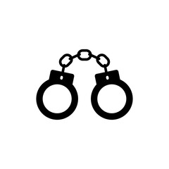 handcuffs icon vector symbol template