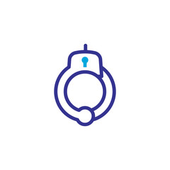 handcuffs icon vector symbol template