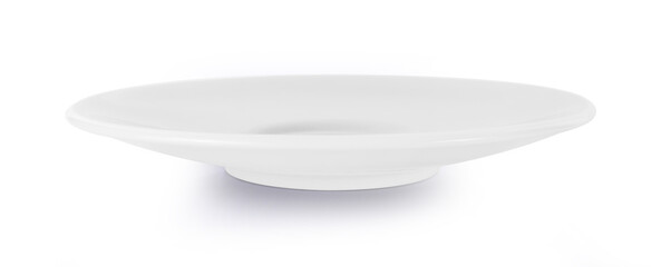 white plate isolated on white background.