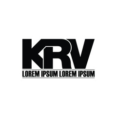 KRV letter monogram logo design vector