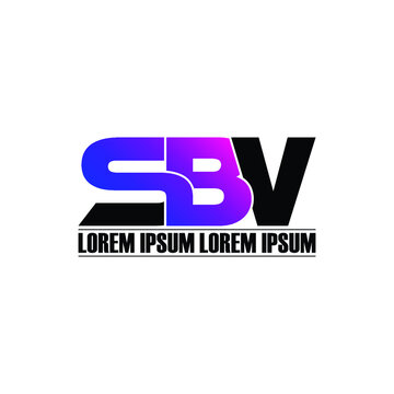 SBV letter monogram logo design vector