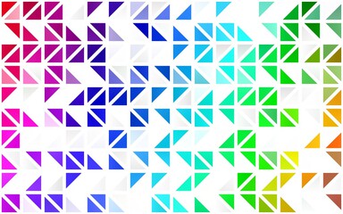 Light Multicolor, Rainbow vector seamless pattern in polygonal style.