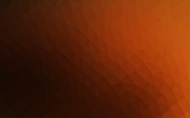 Dark Orange vector triangle mosaic template.