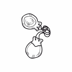Cute hand drawn castanets. Quick drawn vector sketch