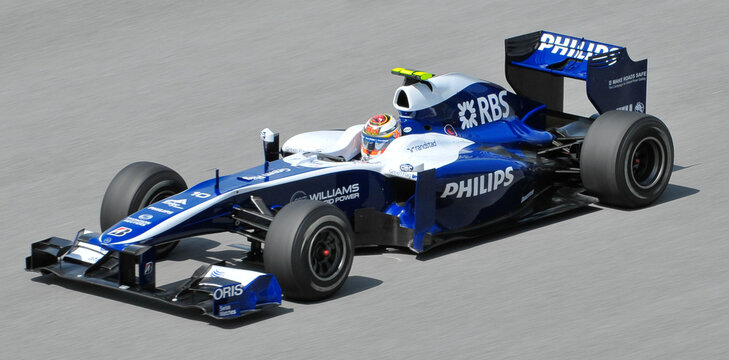 AT&T Williams during the first practice session at the Sepang F1 circuit in Sepang.