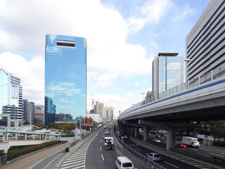 神戸国道2号線と阪神高速道路3号神戸線