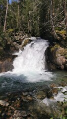 waterfall in the mountains
