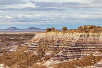 Fototapeta na wymiar A View of the Painted Desert in Arizona