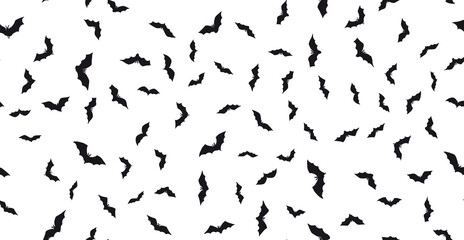 Flying bat set, grunge illustration. Vector.	