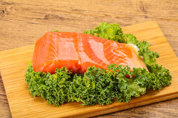 Salmon fillet slice for cooking
