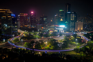 Simpang Susun Semanggi at night