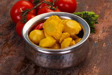 Tasty marinated patisson