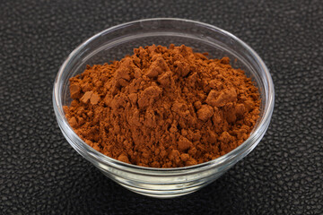 Cocoa powder in the bowl