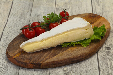 Brie cheese triangle served salad