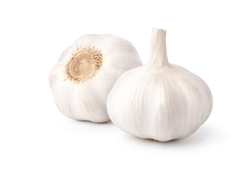 Garlic Bulb isolated on white background. Clipping path.
