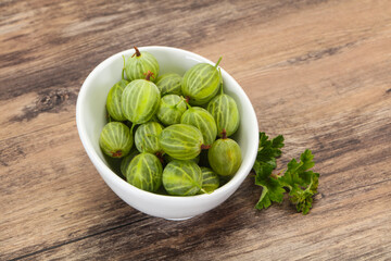 Fresh ripe green sweet gooseberry