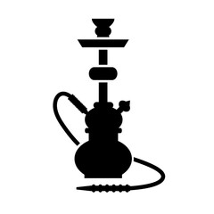 Hookah icon, logo isolated on white background