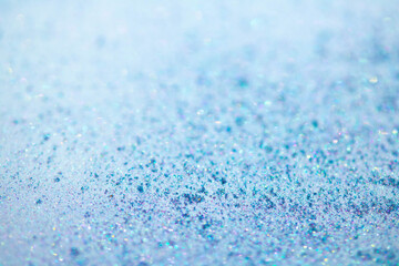 Close Up of Mica Glitter with Bokeh For Background