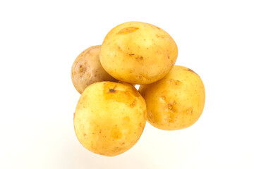 Young small seasonal potato heap