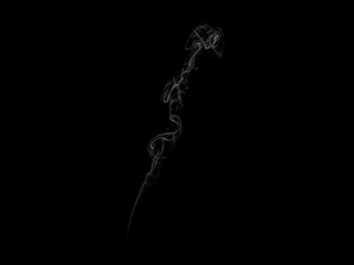 Abstract white puffs of smoke swirls overlay on black background pollution. Royalty high-quality free stock photo image of abstract smoke overlays on black background. White smoke swirl fragments