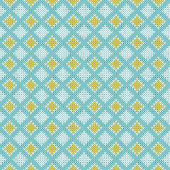 Classic knitted sweater diamond pattern.