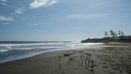 View on a beach at Reunion island