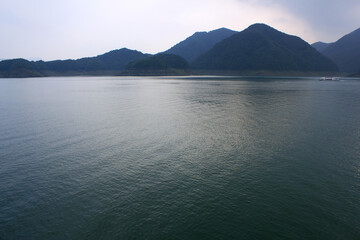 Cliffs at Chungjuho Lake in Danyang county, Korea