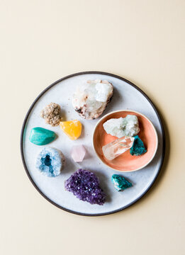 Thoughtful collection of crystal stones