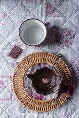 cup of coffee with chocolate