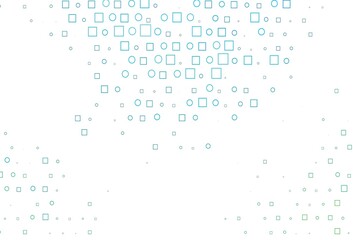 Light BLUE vector layout with circle spots, cubes.