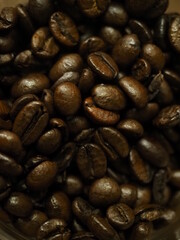 natural dark coffee bean background