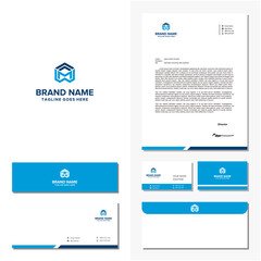 Fototapeta premium letter M and brand identity vector