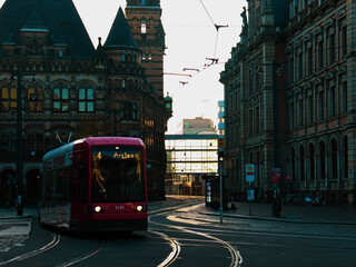 A train in Bremen city