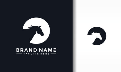 circle horse silhouette logo