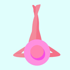 Girl happiness in the summertime