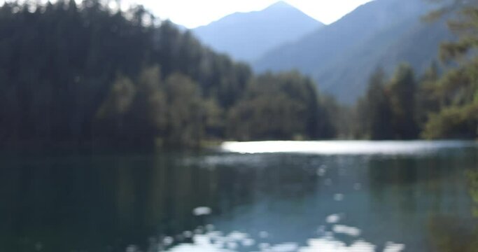 4k unscharfes timelapse Video eines Sees